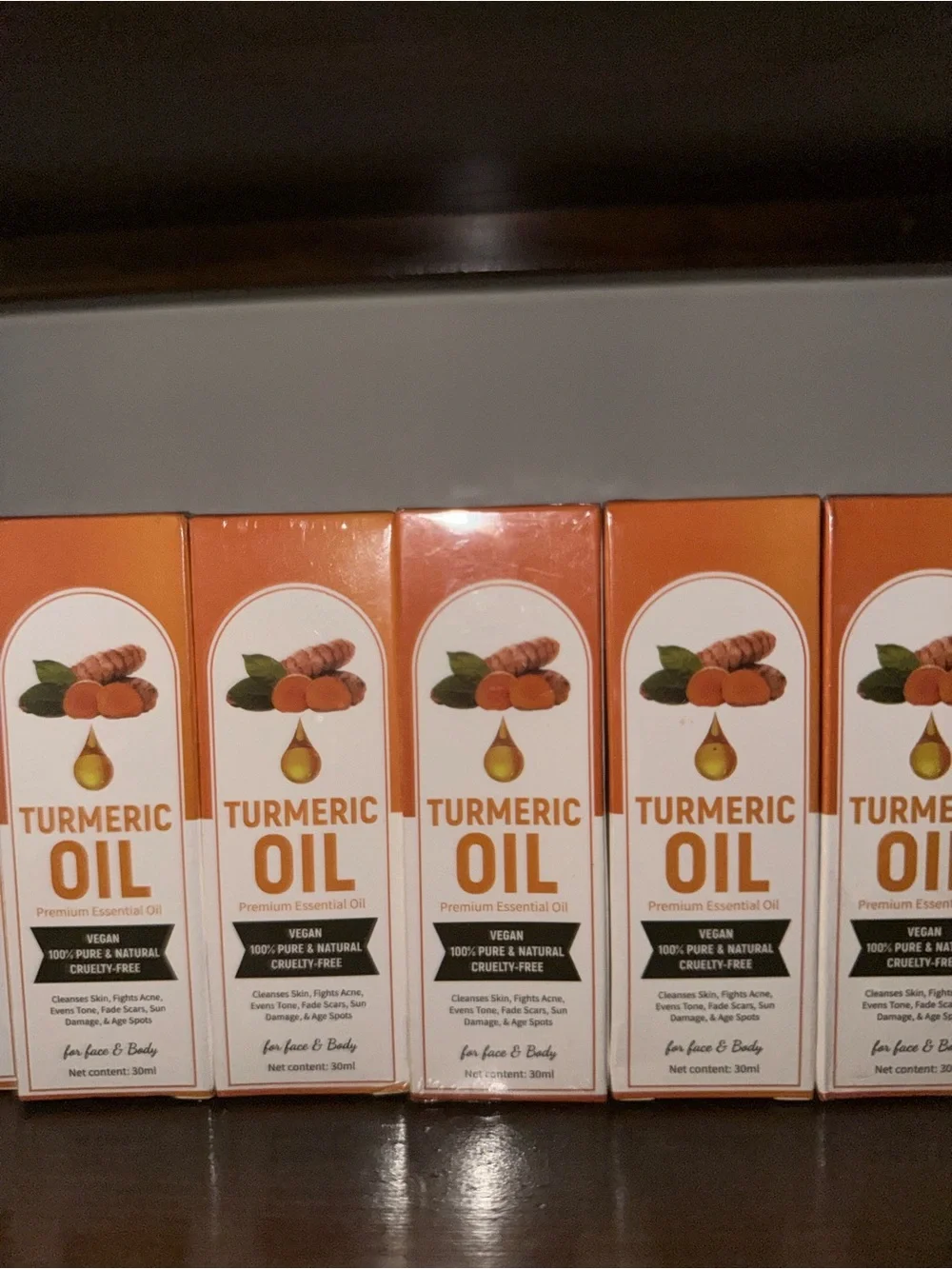 1 bottle Turmeric Oil Premium Essential Oil - Orange & White